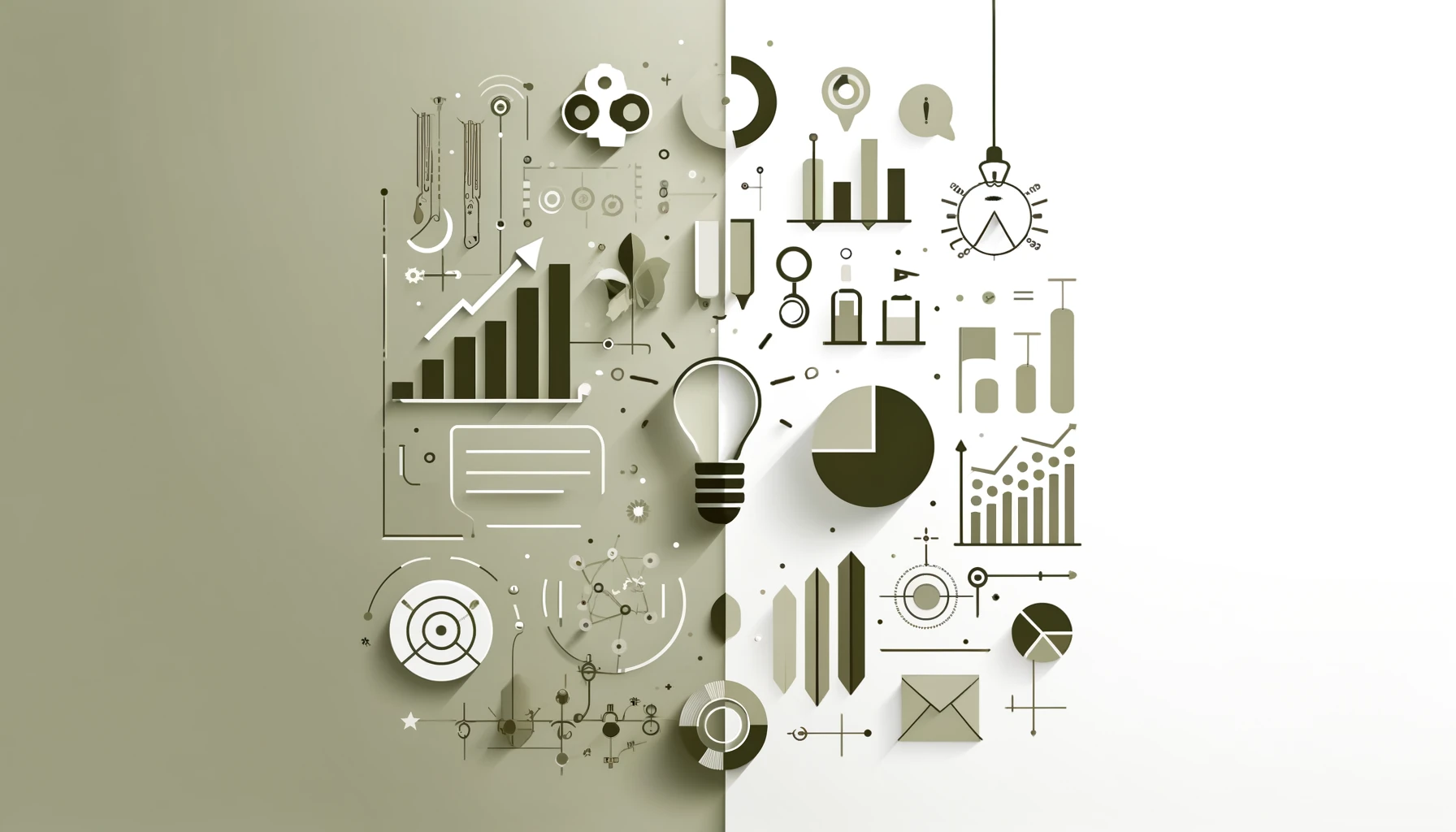 DALL·E 2024 04 09 16.04.43 Simplify the design to focus on the concept of marketing analysis using a clean and minimalistic approach on a solid white or transparent background